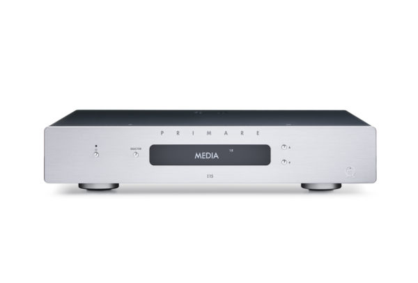 Primare I15 Prisma integrated amplifier and network player front titanium without antenna