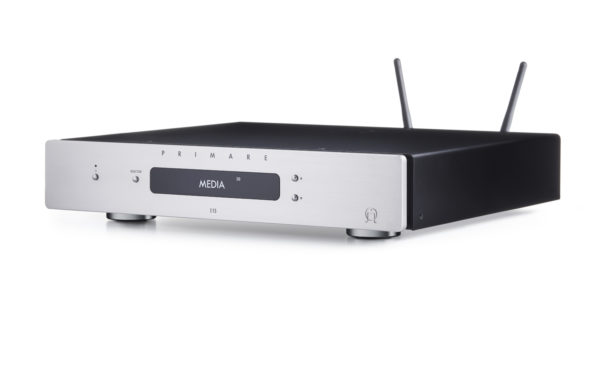 Primare I15 Prisma integrated amplifier and network player side titanium