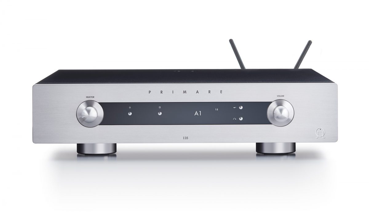 Primare I35 Prisma modular integrated amplifier and network player front titanium